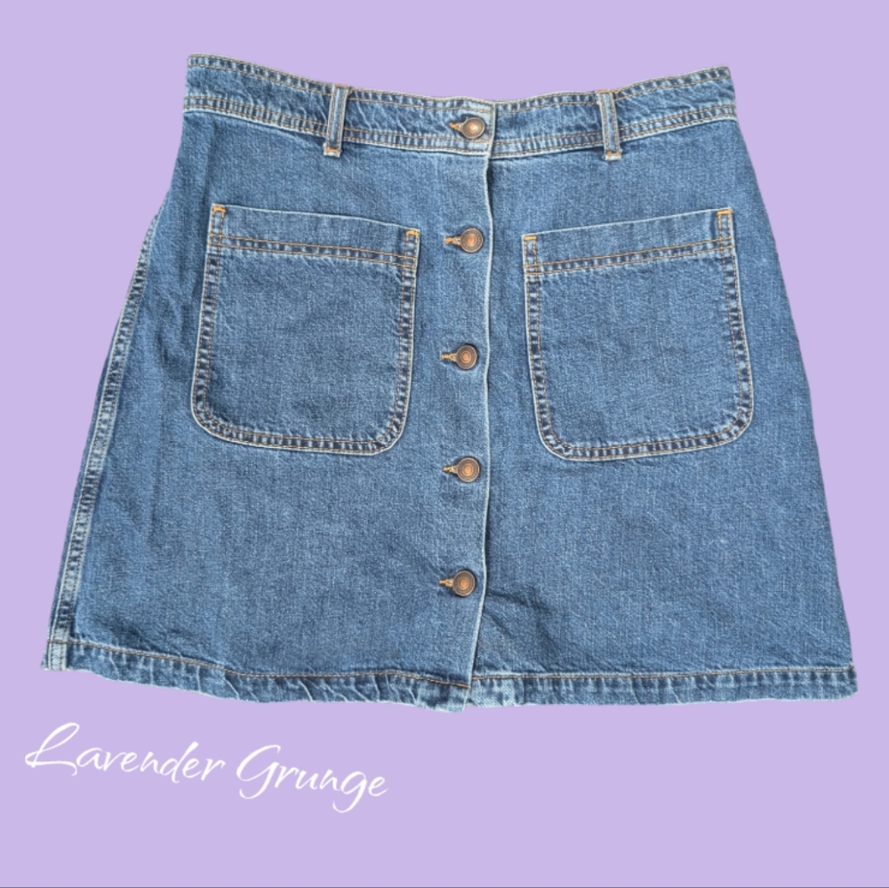 Zara Blue Denim Mini Skirt